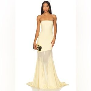 DEME BY GABRIELLA DAHLIA GOWN IN BUTTER YELLOW